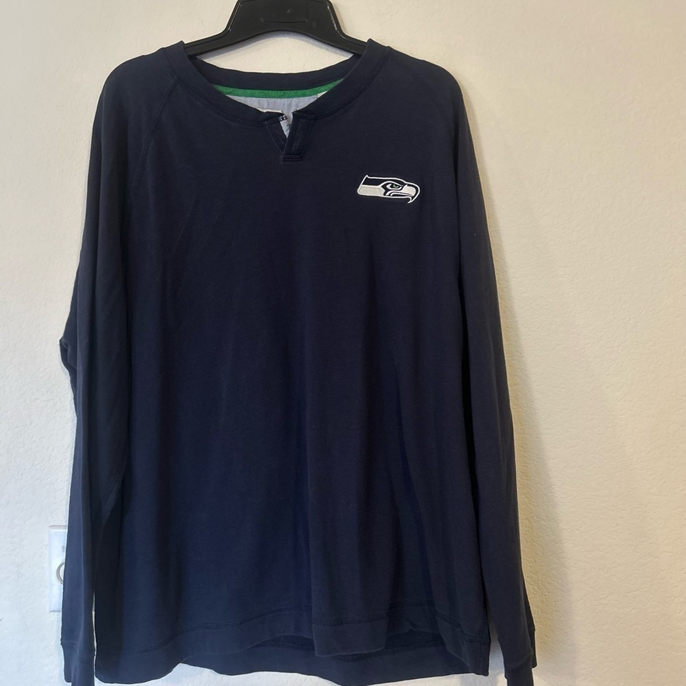 Tommy Bahama Seattle Seahawks Men's Navy Blue Long Sleeve Shirt XXXL